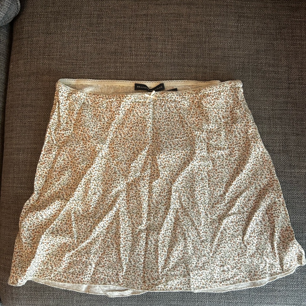 Brandy Melville Floral Skater Skirt